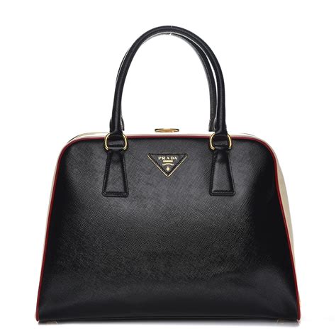 prada pyramid vernice saffiano leather nero bianco rosso black